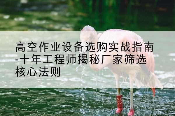 鄞州剪叉式升降机厂家-高空作业设备选购实战指南-十年工程师揭秘厂家筛选核心法则