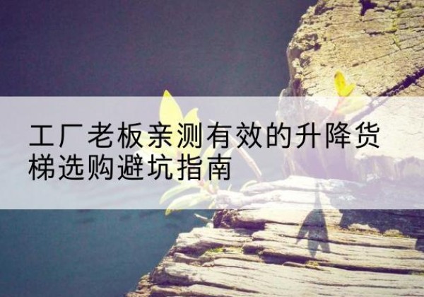 鄞州升降货梯怎么选-工厂老板亲测有效的升降货梯选购避坑指南